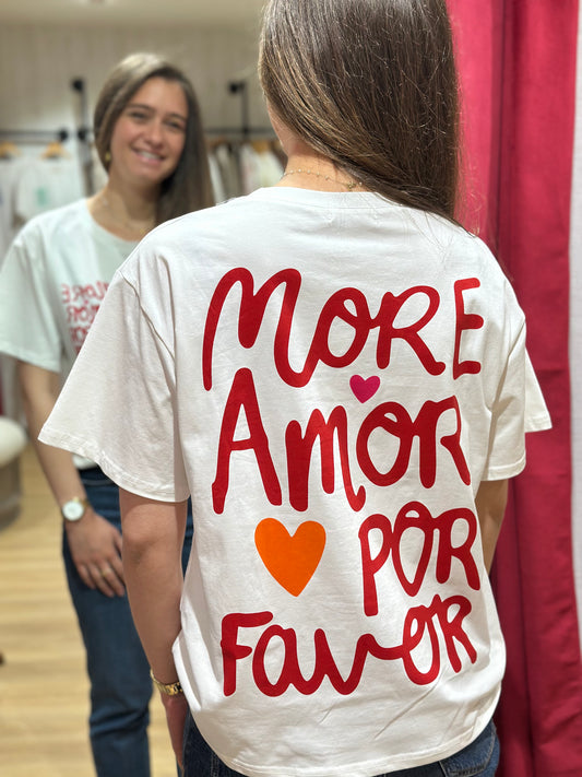 Tee-Shirt rouge more amor por favor