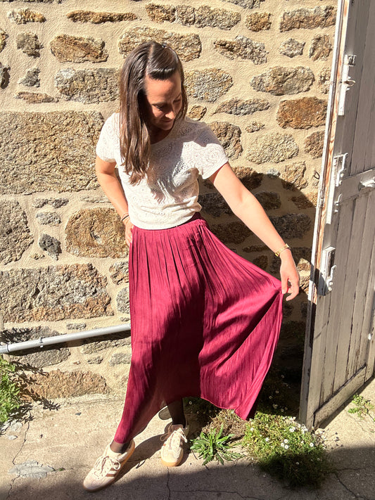 Jupe longue bordeaux