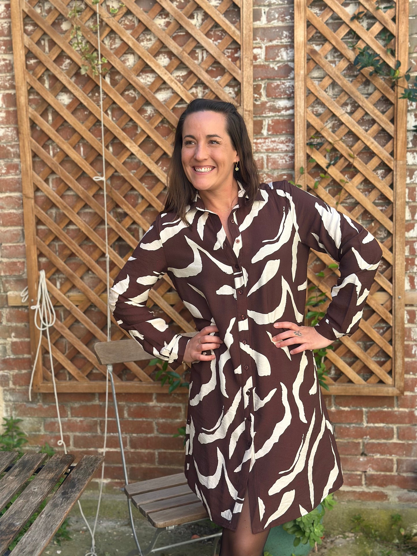 Robe chemise choco imprimée