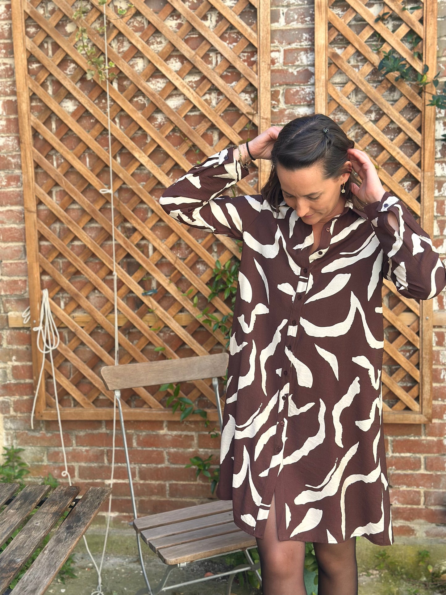 Robe chemise choco imprimée