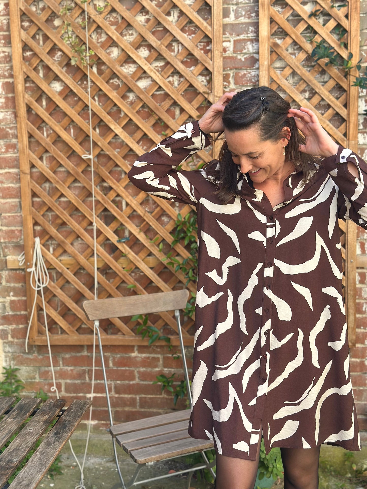 Robe chemise choco imprimée