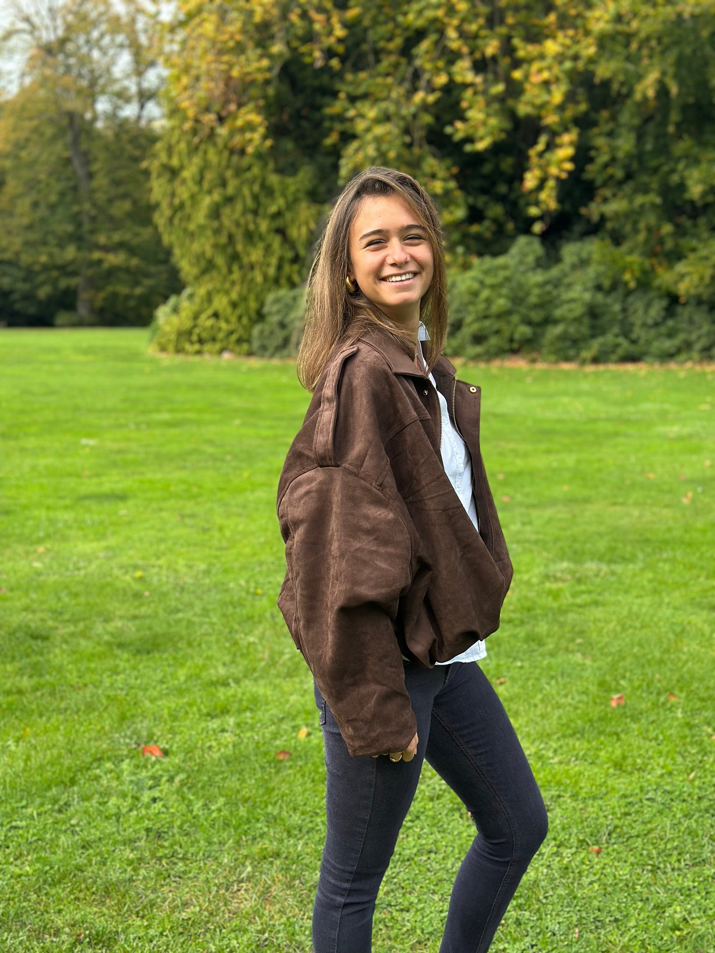 Veste suédine Marron