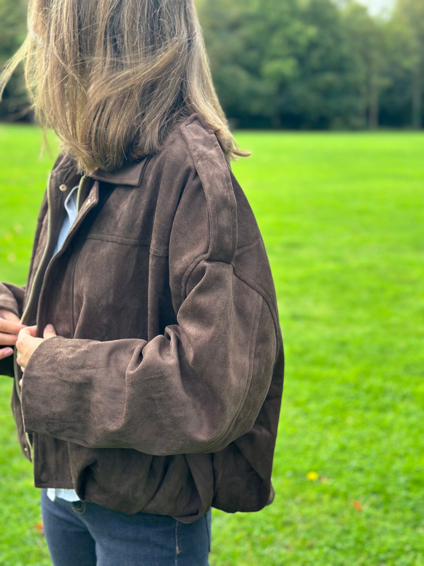 Veste suédine Marron