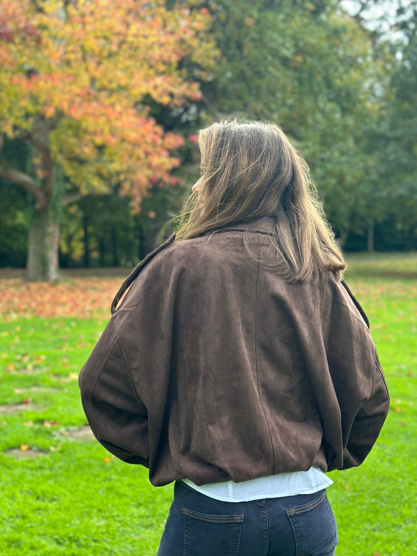 Veste suédine Marron