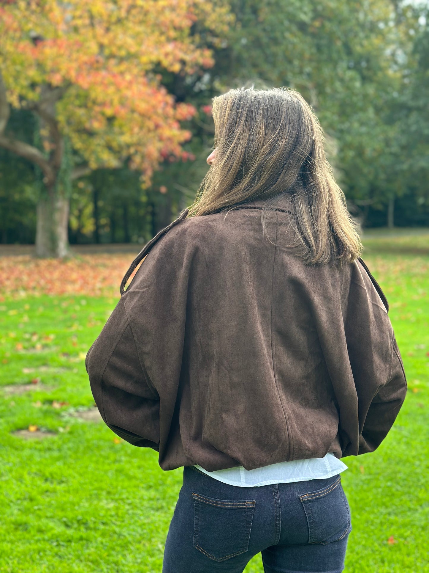 Veste suédine Marron