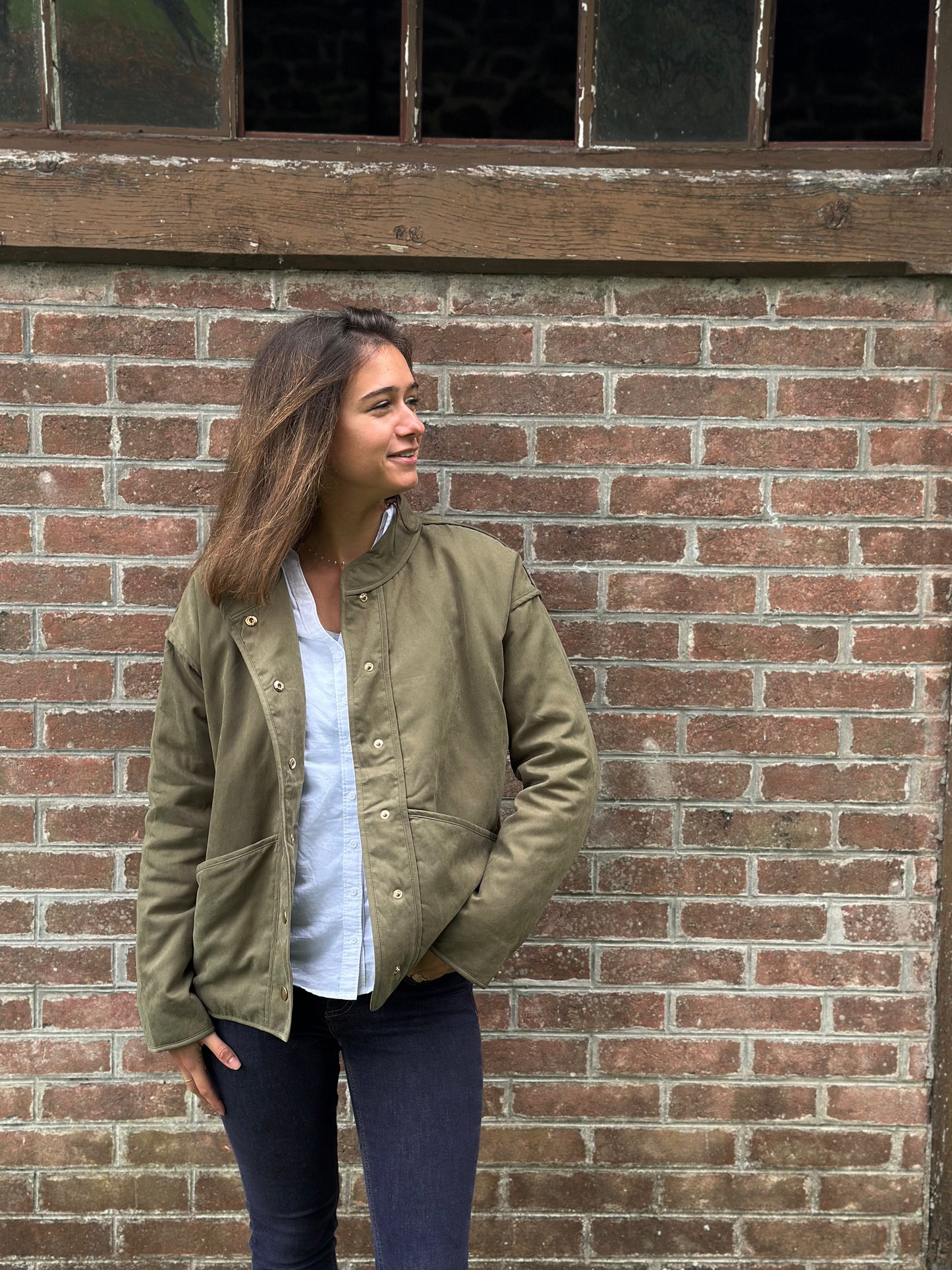 Veste coton kaki