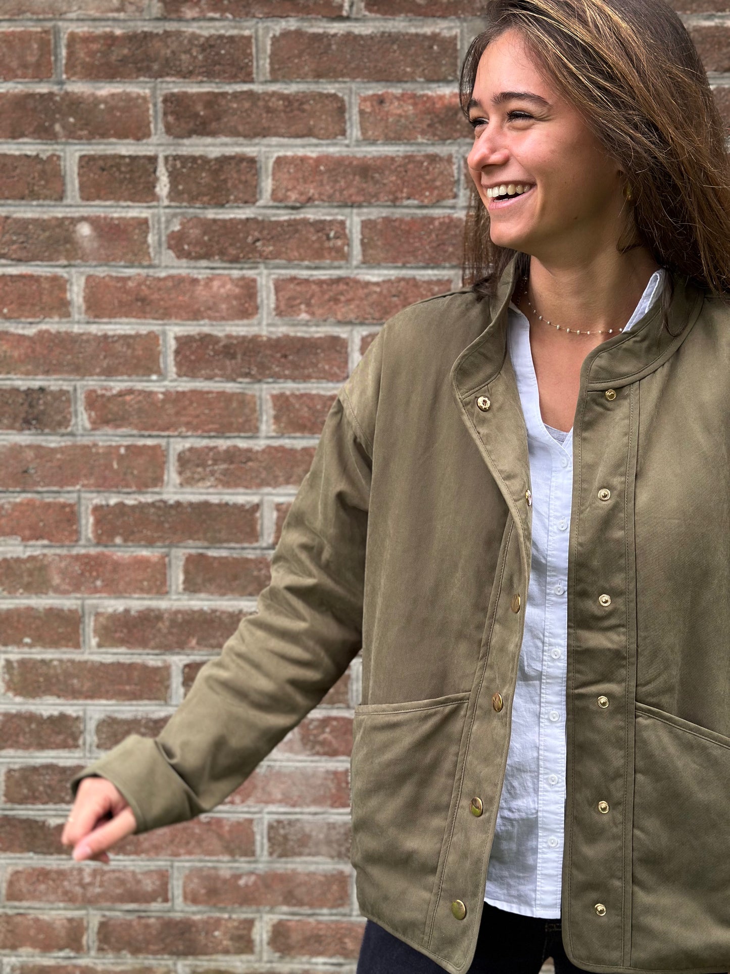Veste coton kaki