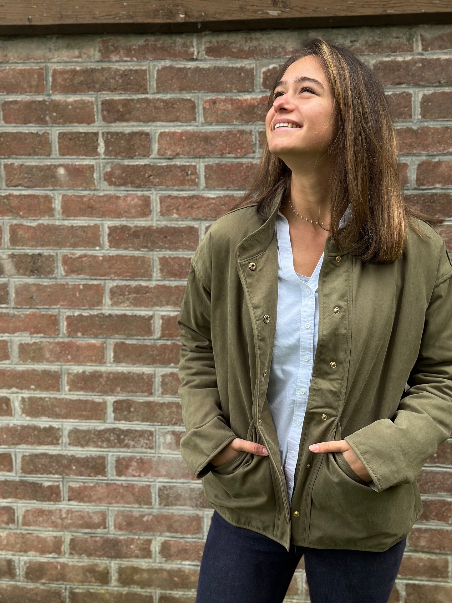 Veste coton kaki