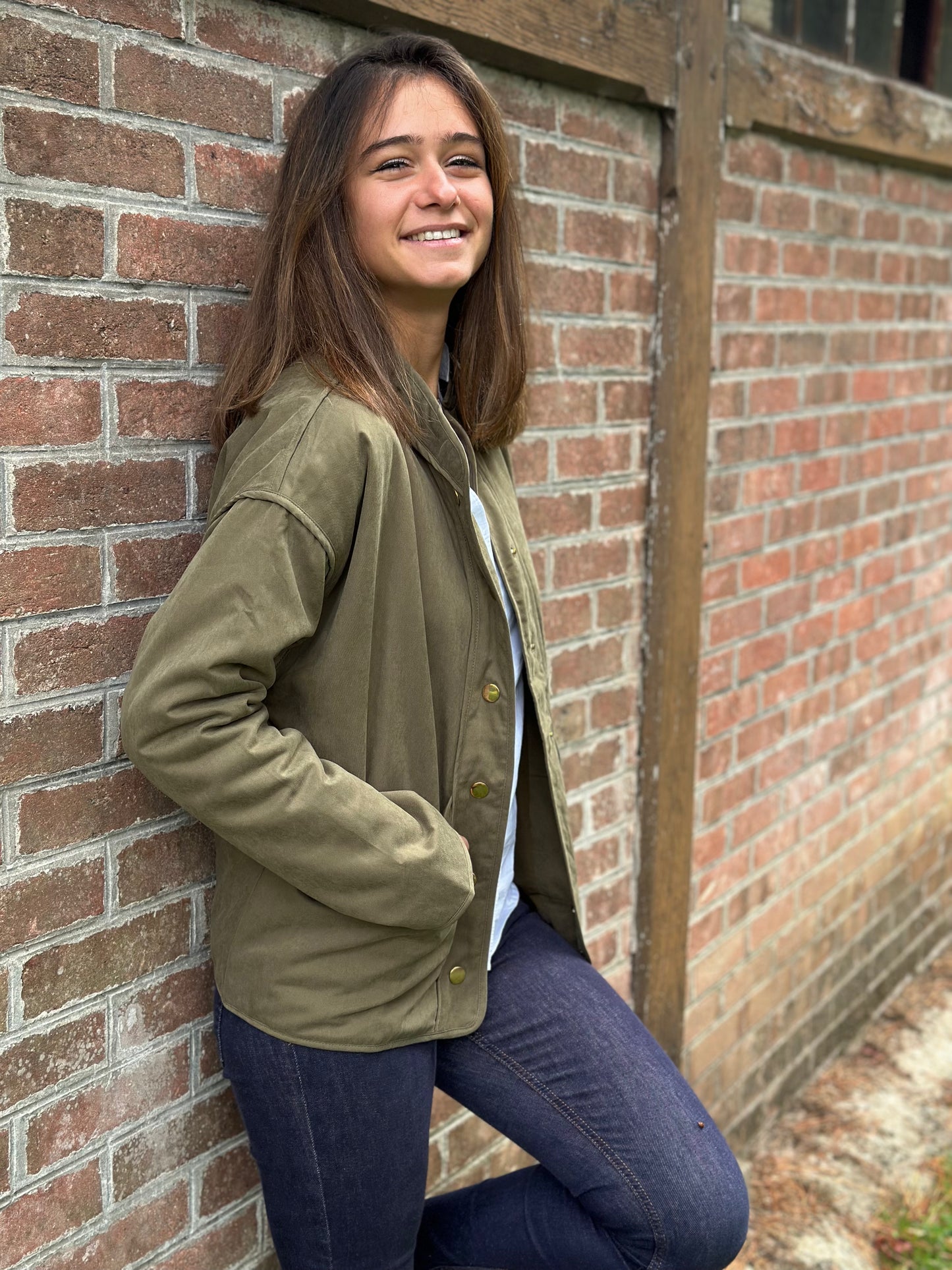 Veste coton kaki