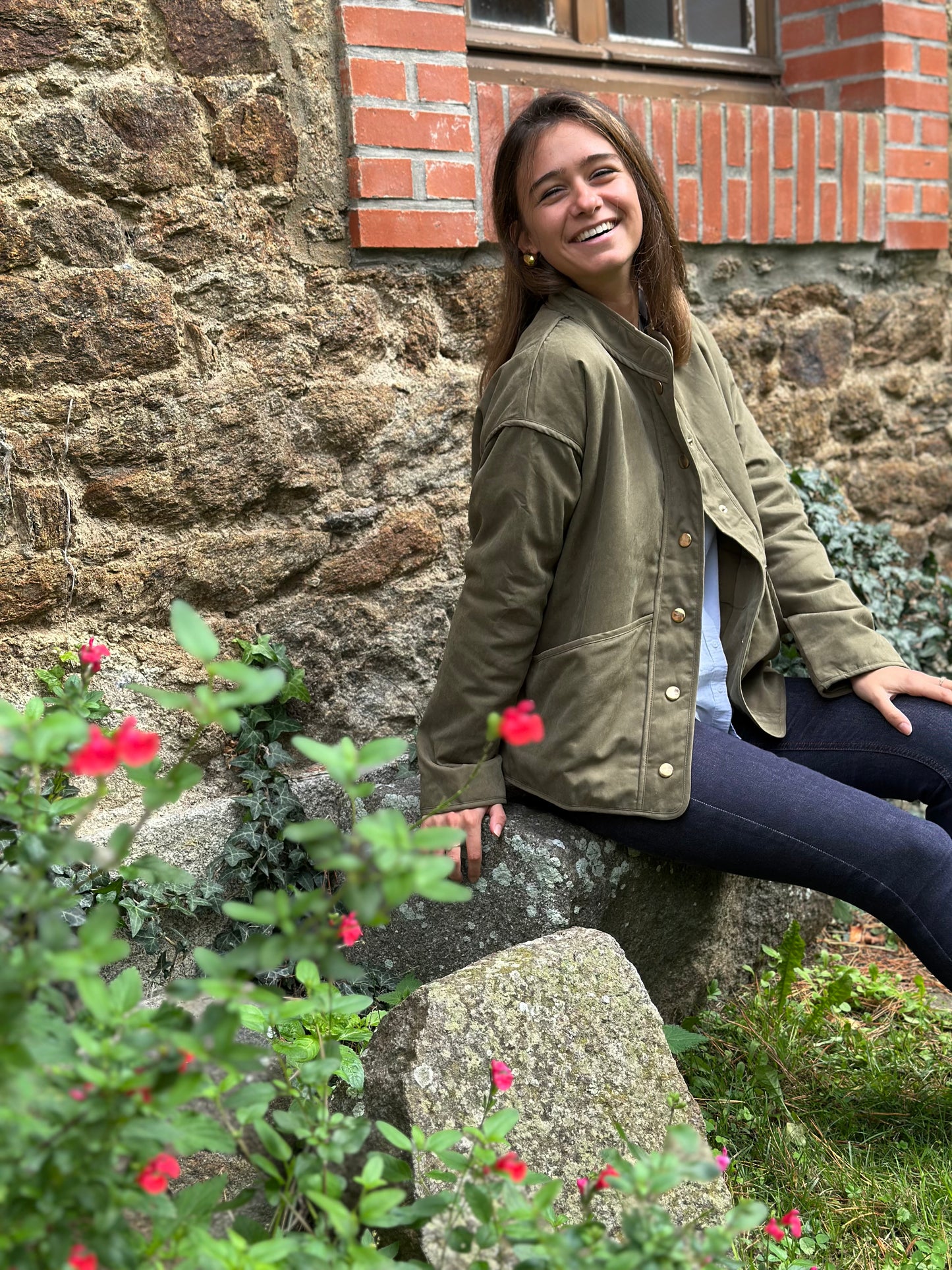 Veste coton kaki