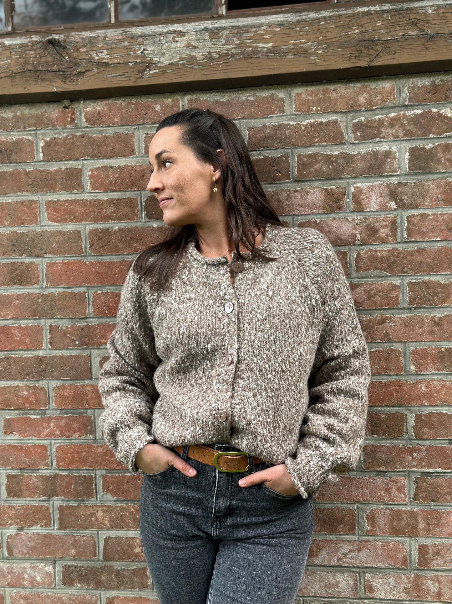 Gilet taupe chiné