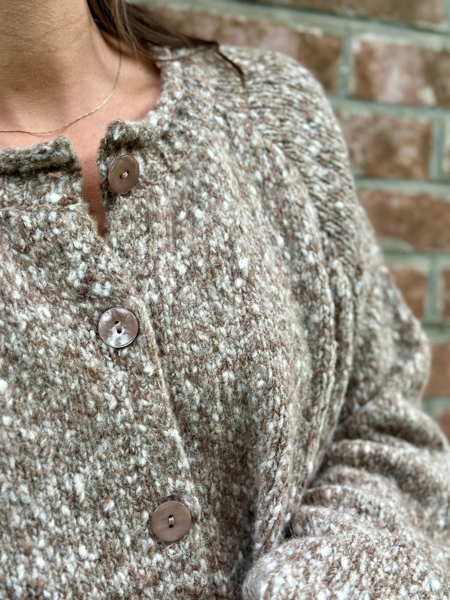 Gilet taupe chiné