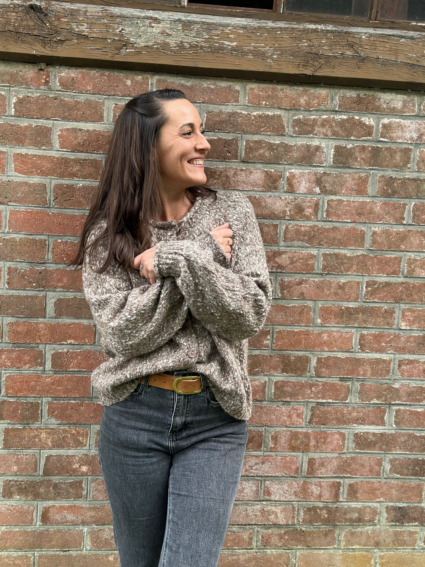 Gilet taupe chiné