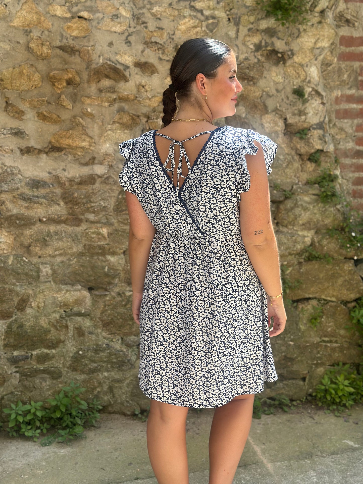 Robe liberty bleu cache coeur