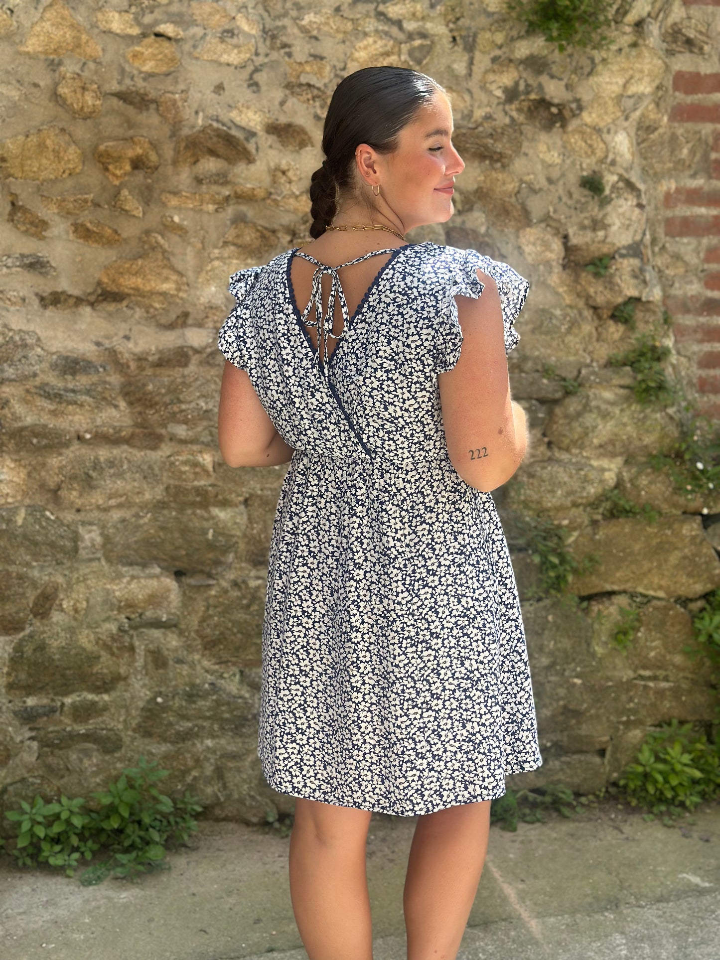 Robe liberty bleu cache coeur
