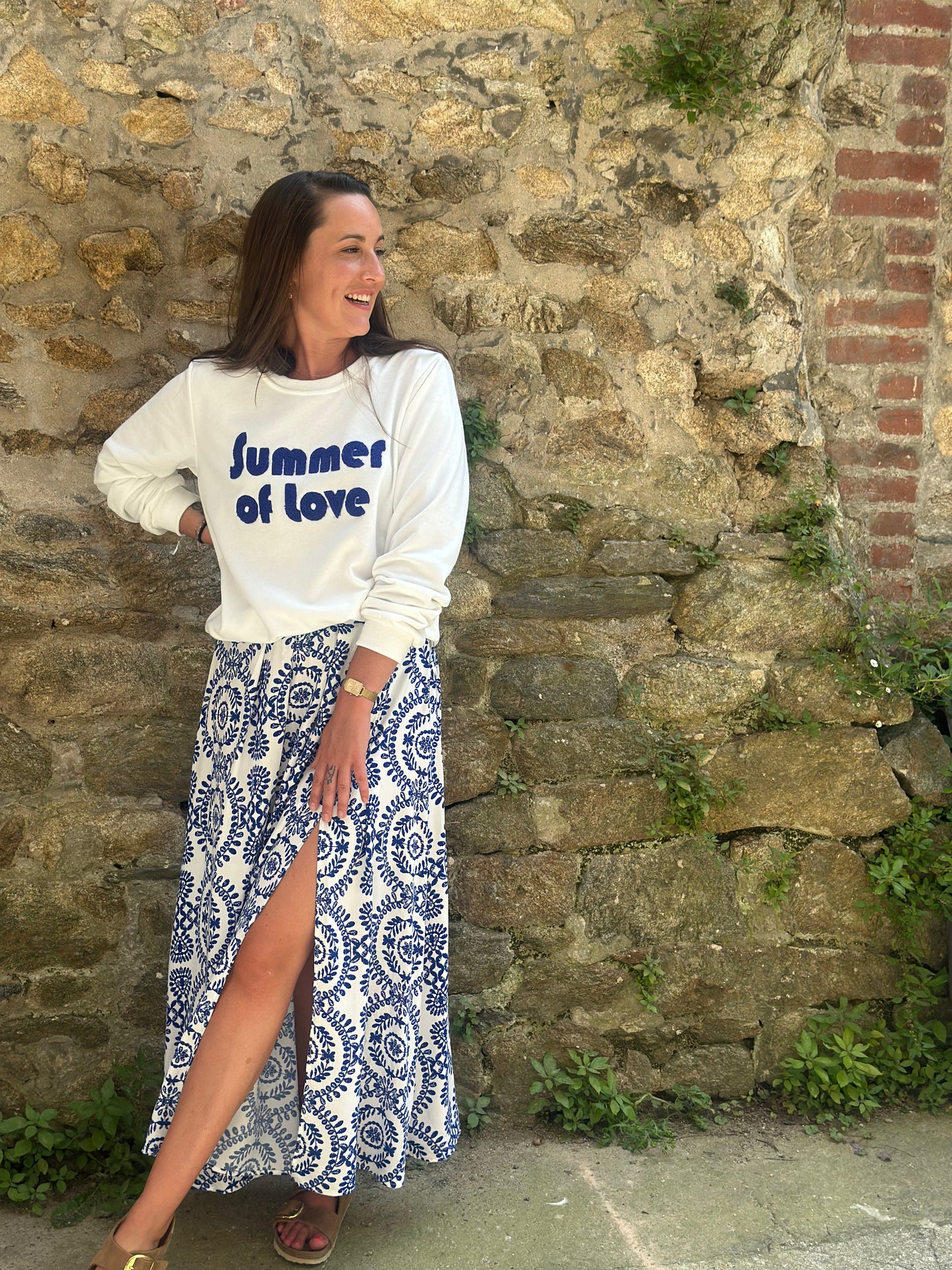 Sweat blanc Summer of love