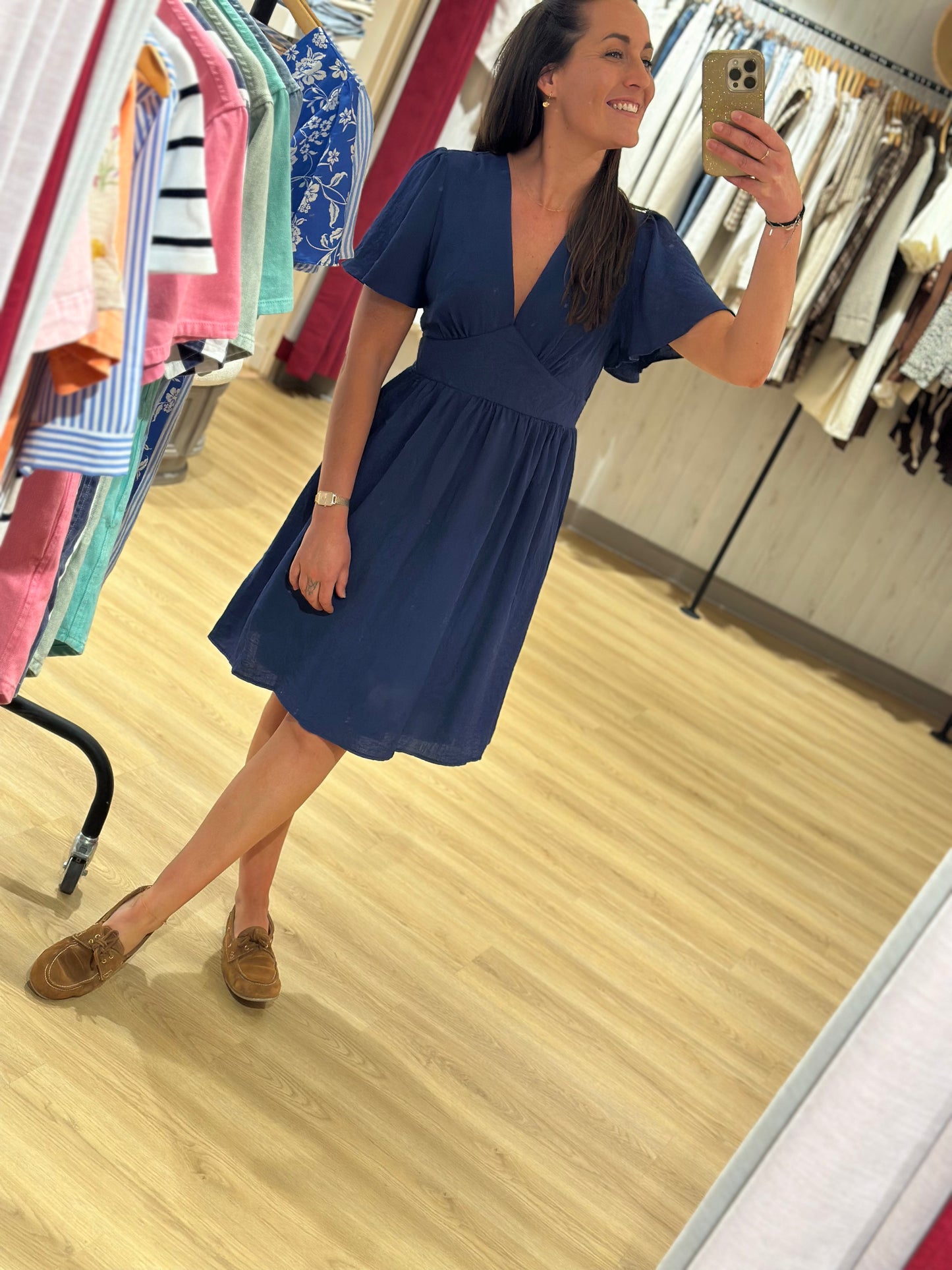 Robe unie marine
