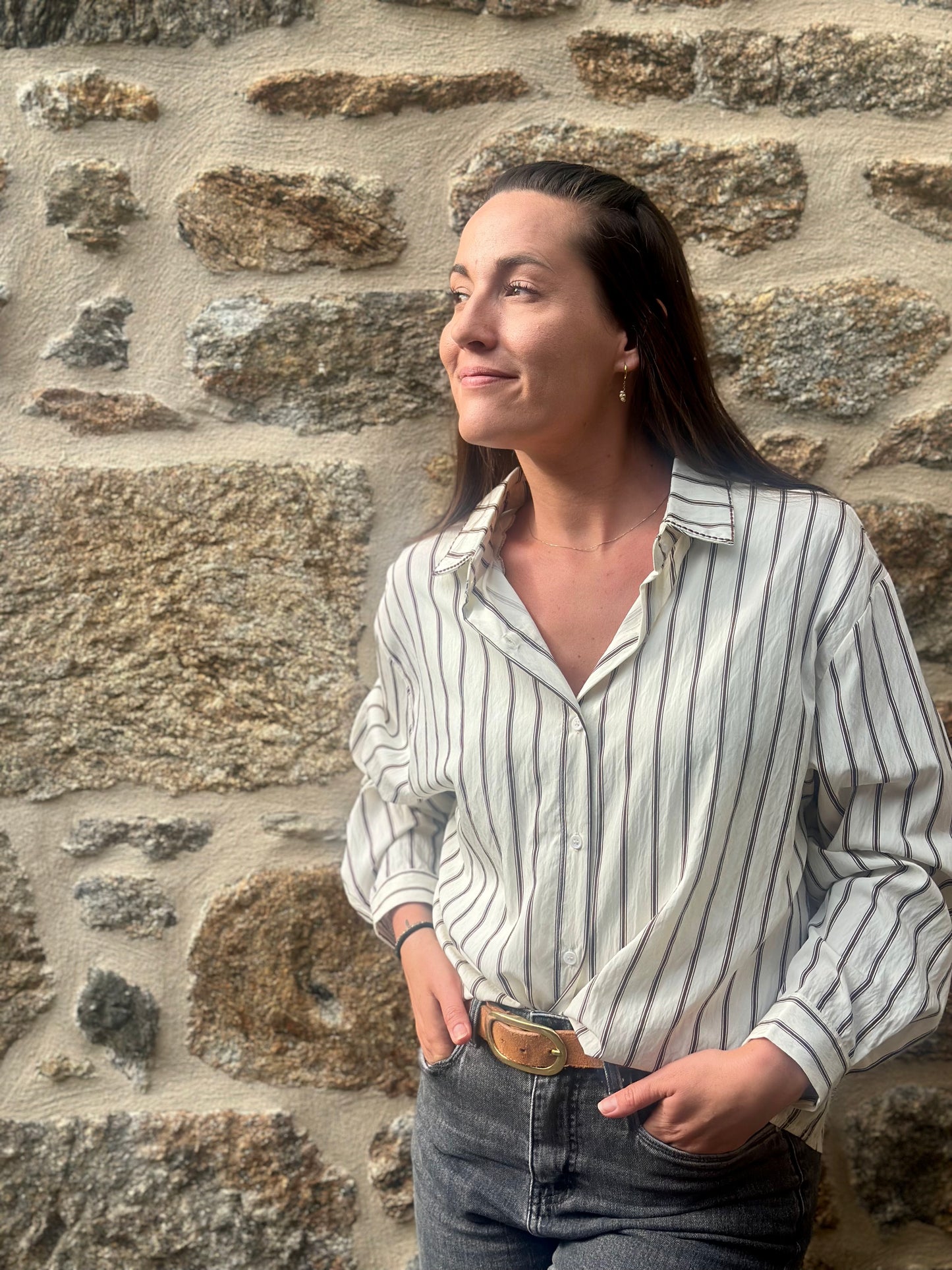 Chemise rayures choco