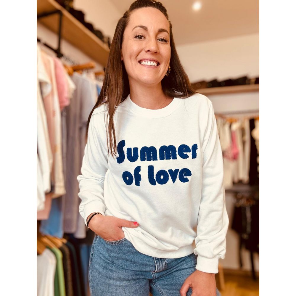 Sweat blanc Summer of love