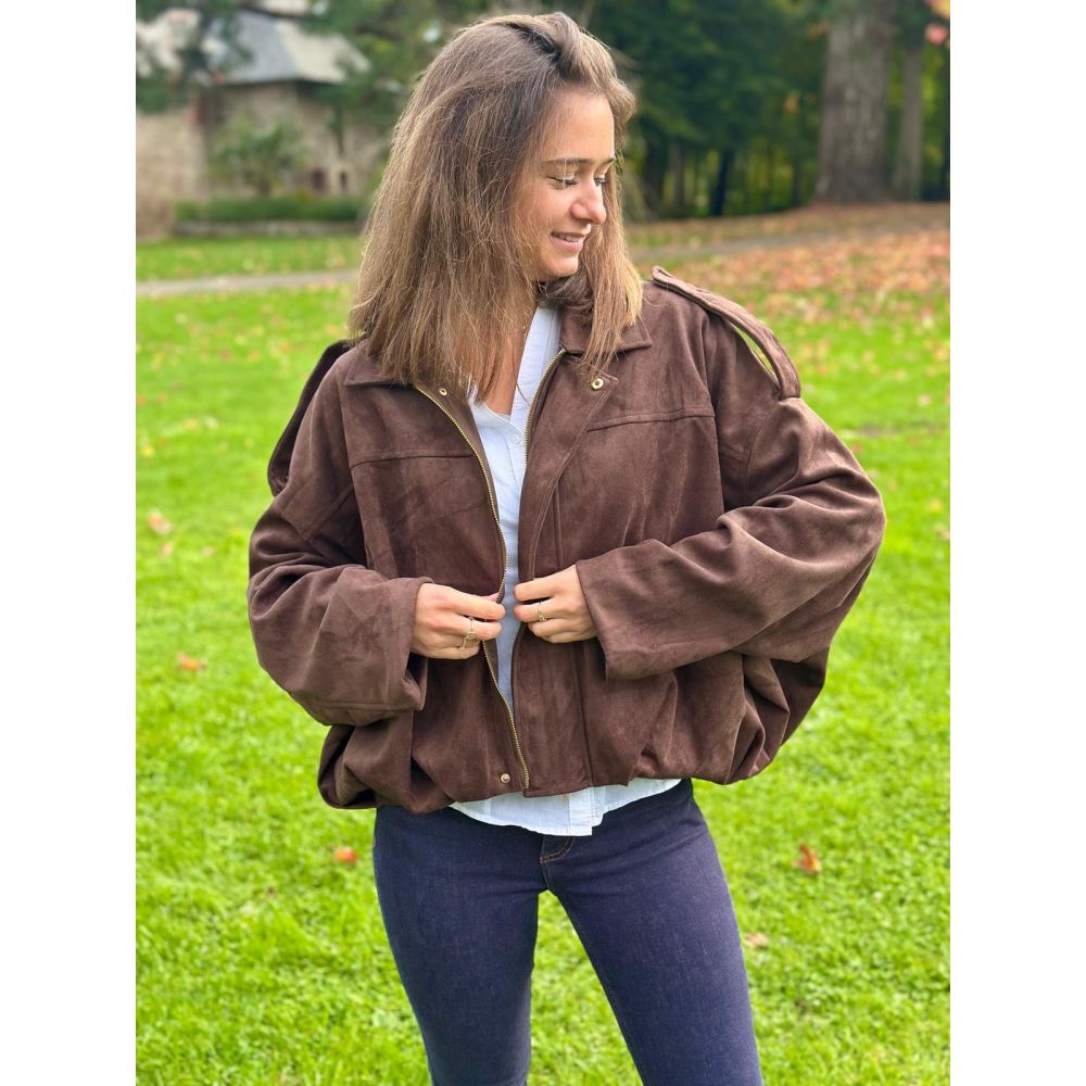 Veste suédine Marron