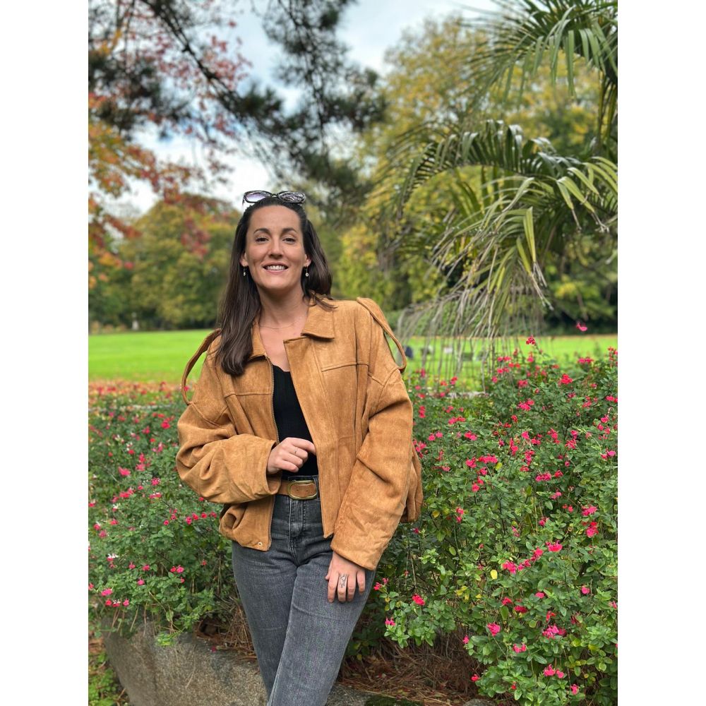 Veste suédine Camel