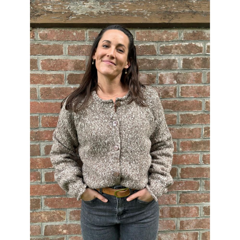 Gilet taupe chiné