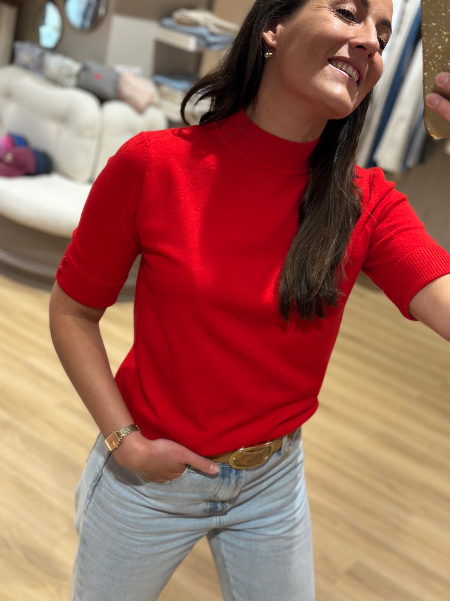 Tee-shirt pull rouge