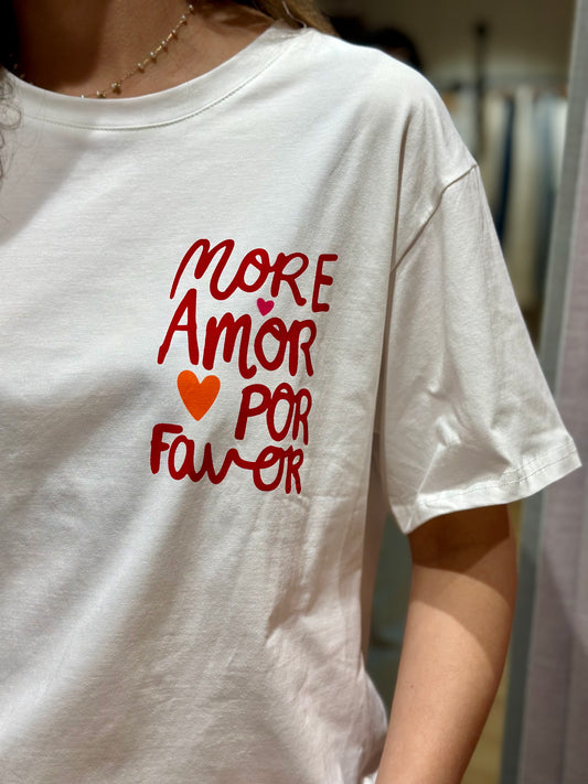 Tee-Shirt rouge more amor por favor