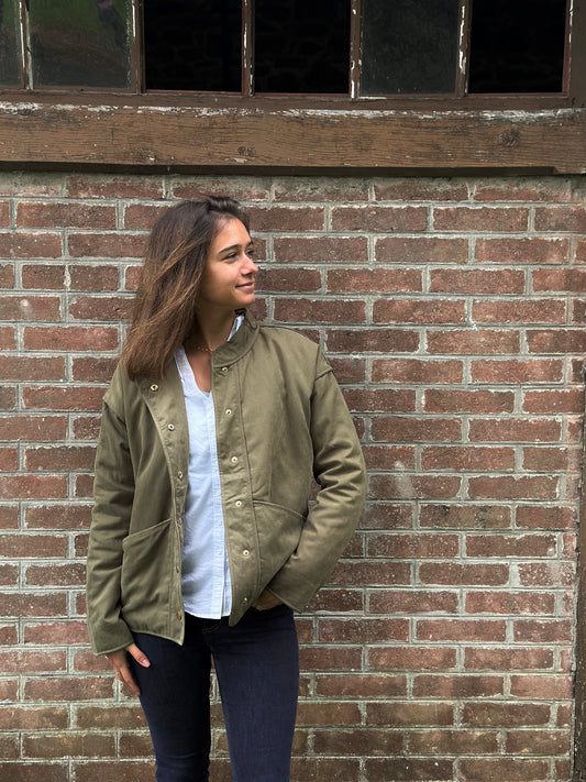 Veste coton kaki