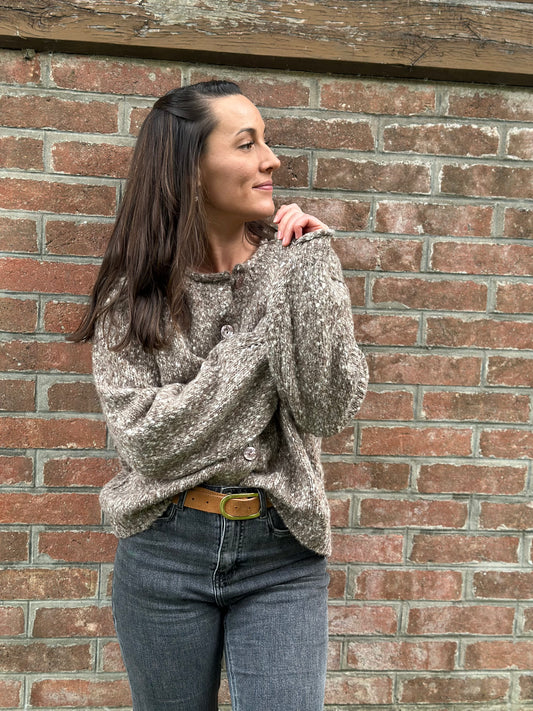 Gilet taupe chiné