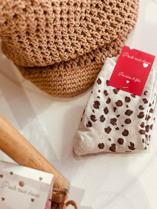 Chaussettes dorée "Amour" or