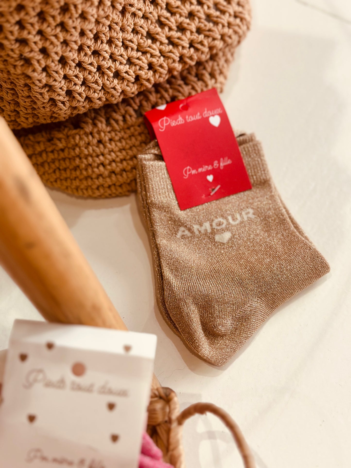 Chaussettes orange "Pipelette"