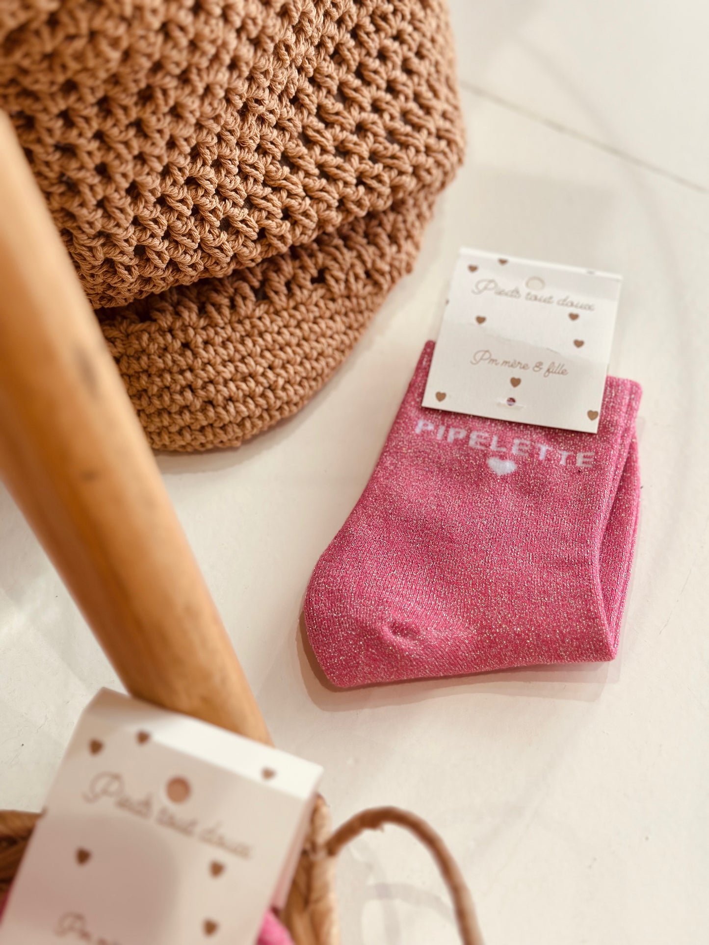 Chaussettes orange "Pipelette"