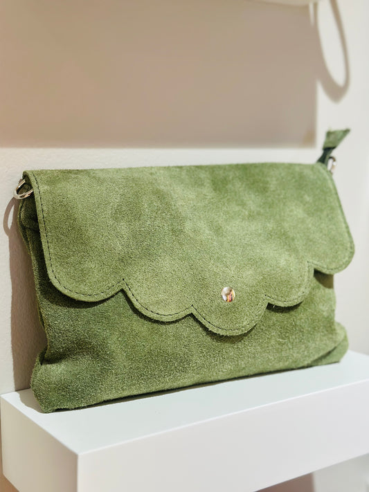 Sac à main en cuir découpe floral