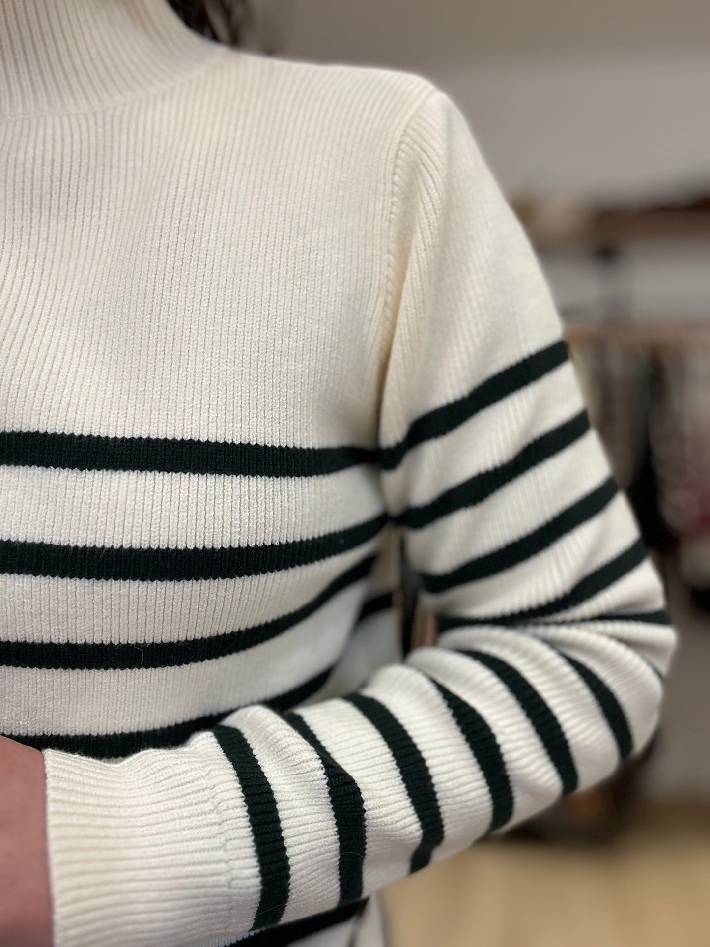 Pull marinière sapin