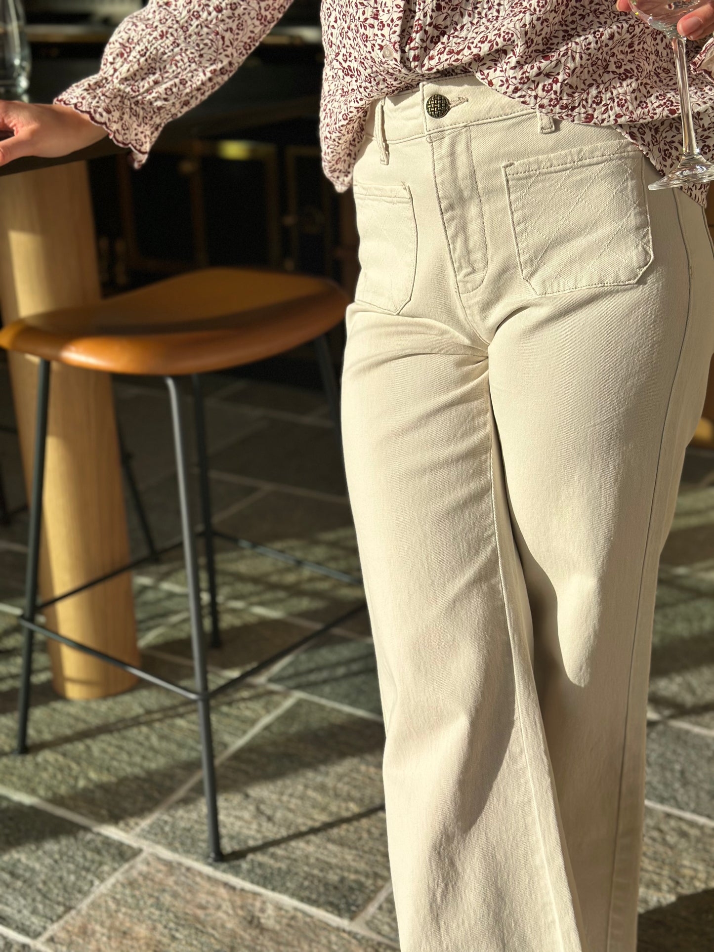 Chemise DG bordeaux fleurs