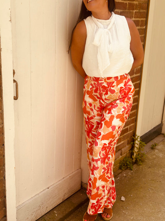 Pantalon rouge orange
