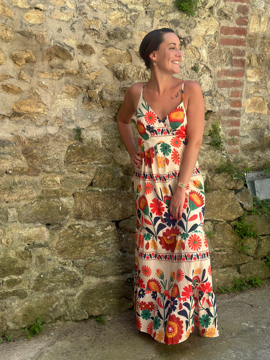Robe longue hippie multi