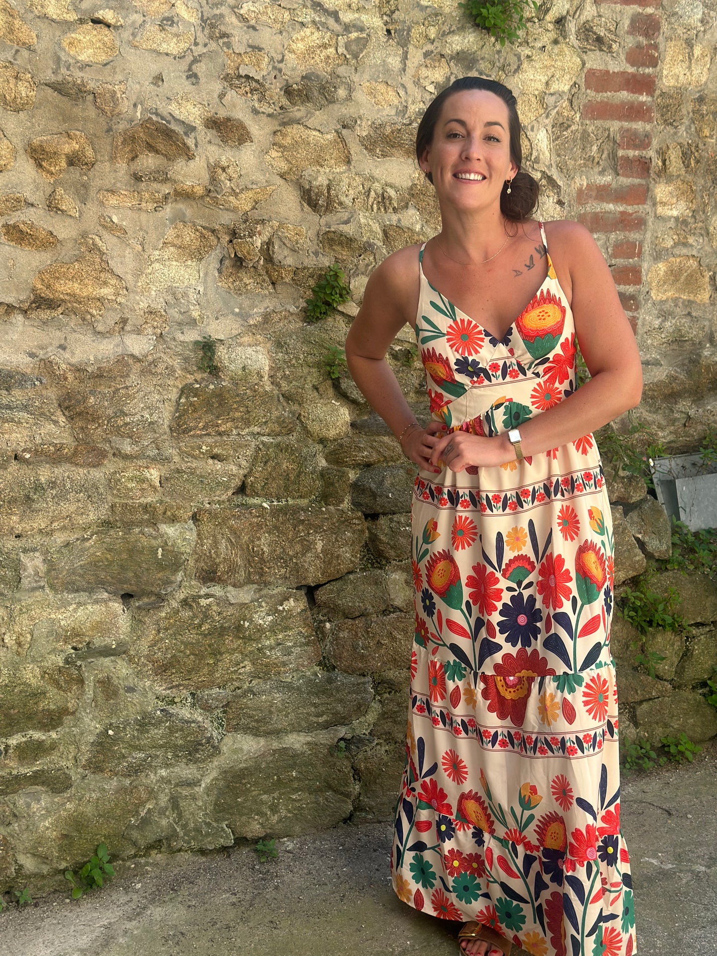 Robe longue hippie multi