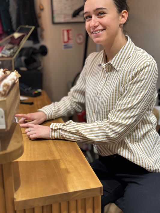 Chemise DG rayures café