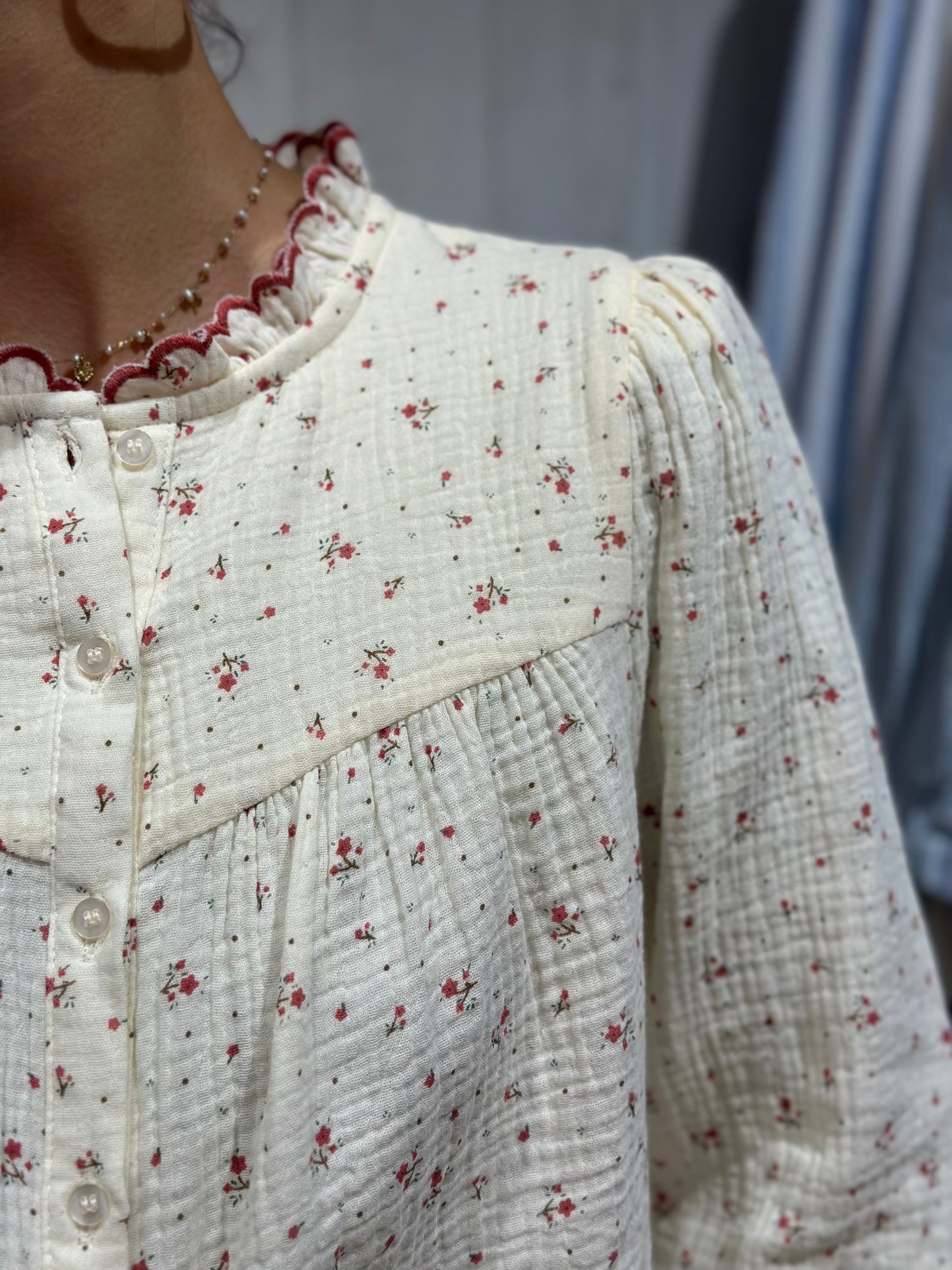 Chemise flower rouge DG