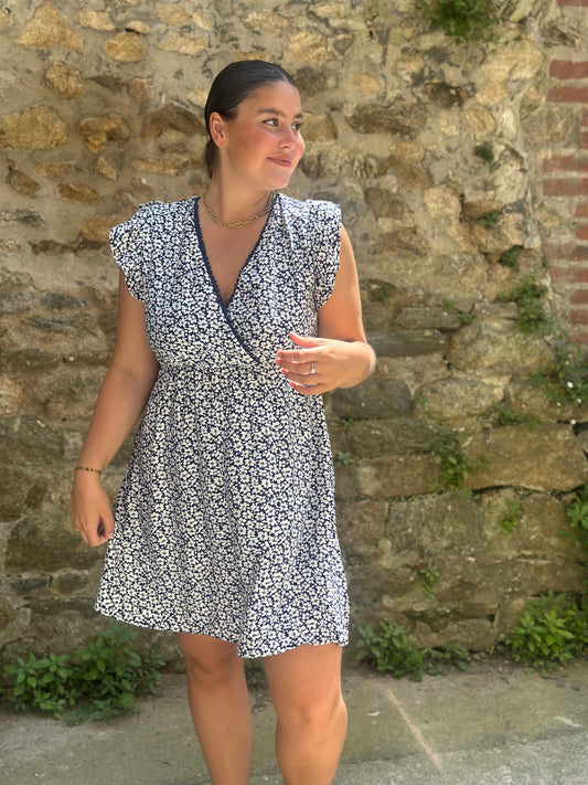 Robe liberty bleu cache coeur