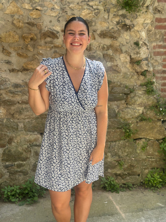 Robe liberty bleu cache coeur