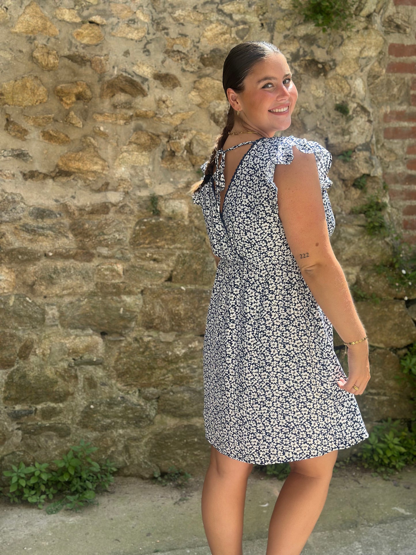 Robe liberty bleu cache coeur