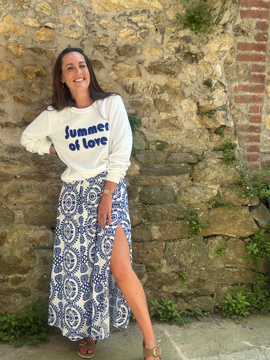 Sweat blanc Summer of love
