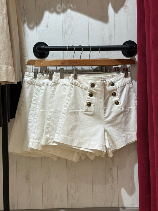 Short victorinette blanc