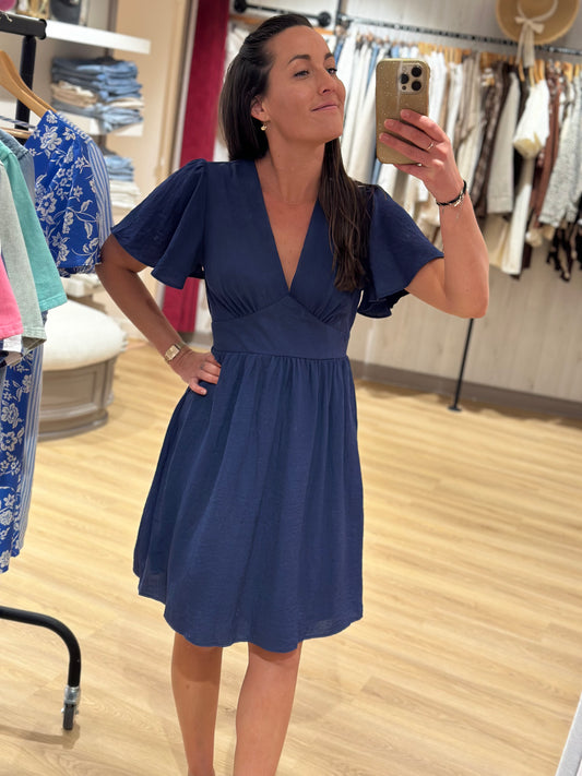 Robe unie marine