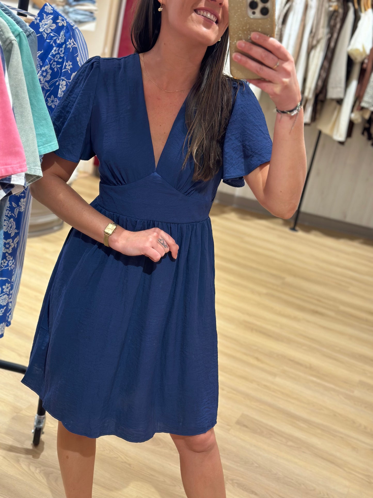 Robe unie marine