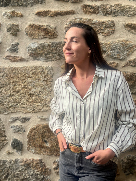 Chemise rayures choco