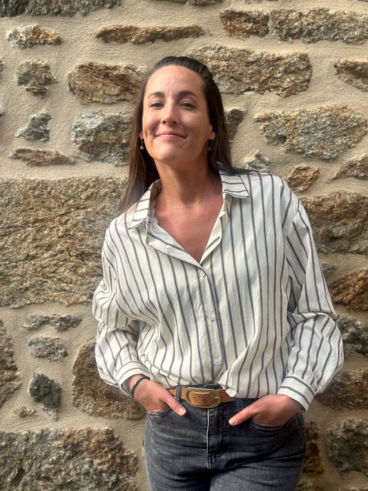 Chemise rayures choco